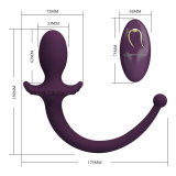 PRETTY LOVE - LIOEA VIBRIERENDER ANALPLUG MIT SCHWANZ, 12 FUNKTIONEN, LILA FERNBEDIENUNG