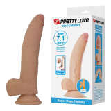 PRETTY LOVE - ELLCUMENT REALISTIC FLEXIBLE DILDO 18 CM Ø 4.5 CM TPE NATURAL
