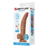 PRETTY LOVE - CUTHBERT REALISTIC FLEXIBLE DILDO 20 CM Ø 5 CM TPE BROWN