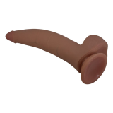 PRETTY LOVE - CUTHBERT GODEMICHET RÉALISTE ET FLEXIBLE 20 CM Ø 5 CM TPE MARRON