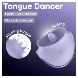 SATISFYER - TONGUE DANCER STIMULATEUR CLITORIAL AVEC VIBRATIONS ET PULSATIONS LILAS