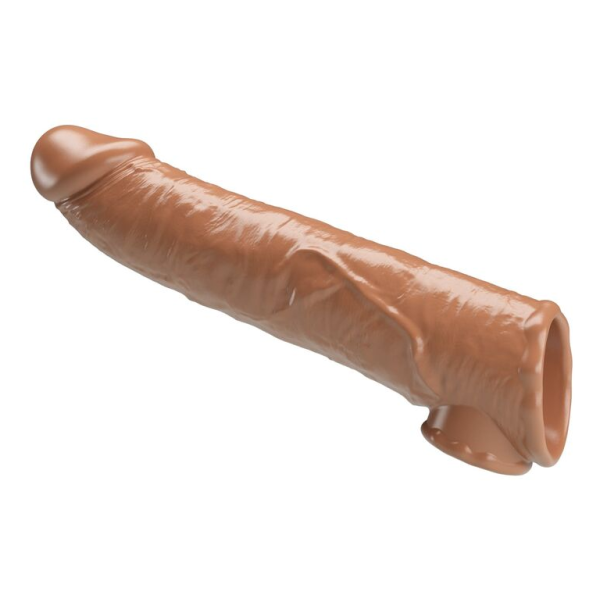PRETTY LOVE - MANCHON D'EXTENSION DE PÉNIS AJUSTABLE 26 CM Ø 4 CM MARRON