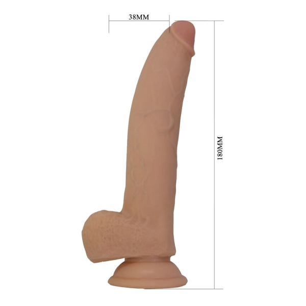 PRETTY LOVE - ELLCUMENT REALISTIC FLEXIBLE DILDO 18 CM Ø 4.5 CM TPE NATURAL