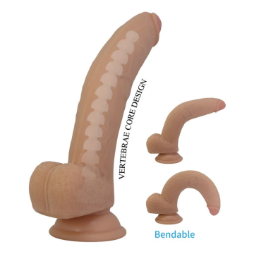 PRETTY LOVE - ELLCUMENT REALISTIC FLEXIBLE DILDO 18 CM Ø 4.5 CM TPE NATURAL