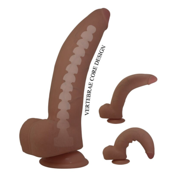 PRETTY LOVE - CUTHBERT GODEMICHET RÉALISTE ET FLEXIBLE 20 CM Ø 5 CM TPE MARRON