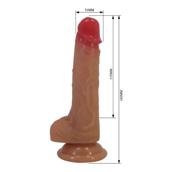 PRETTY LOVE - IVITA REALISTISCHER SILIKONDILDO MIT SAUGNAPF 16,2 CM Ø 4 CM