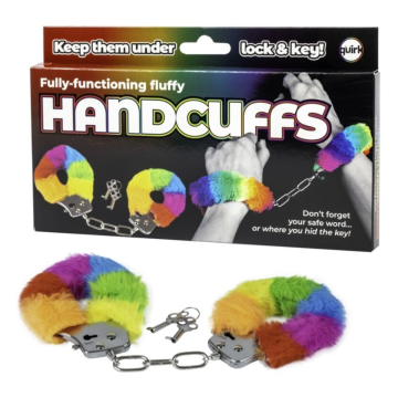 SPENCER & FLEETWOOD - HANDSCHELLEN AUS METALL MIT REGENBOGENGEFÜTTERT