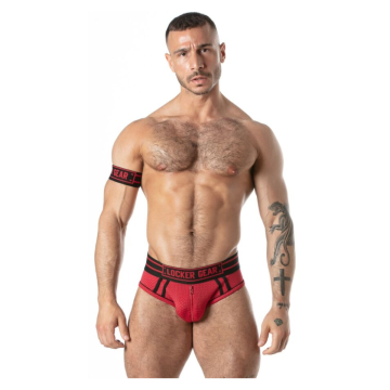 LOCKER GEAR - SPORT MESH JOCK BRIEF RED L