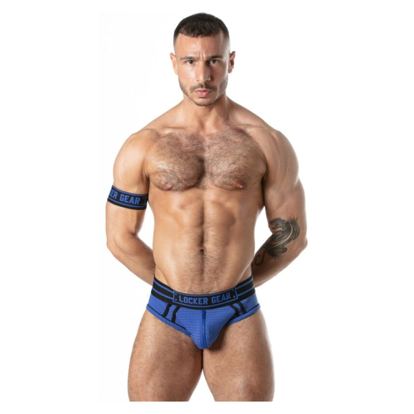 LOCKER GEAR - SPORT MESH JOCK BRIEF BLUE M