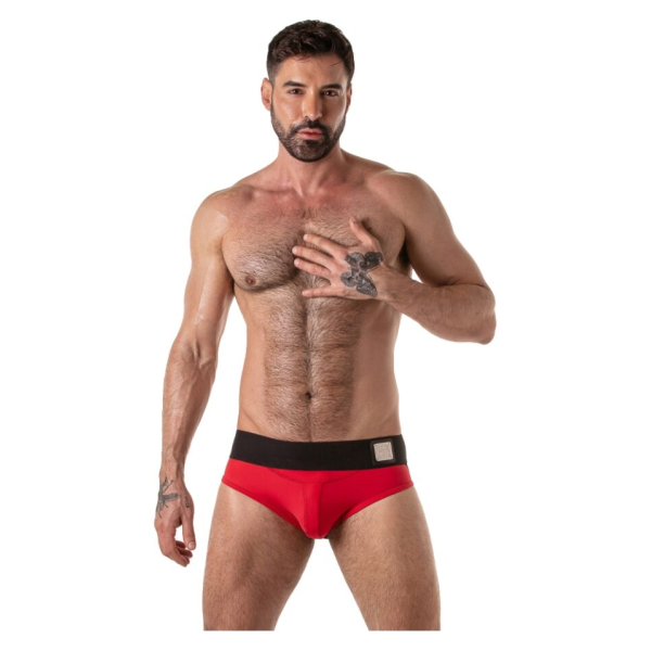 LOCKER GEAR - JOCKBRIEF MIT BREITEM BUND, ROT, M