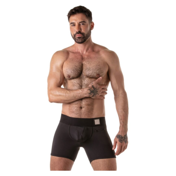 LOCKER GEAR - BOXER CON FASCIA IN VITA LARGA NERO TAGLIA S