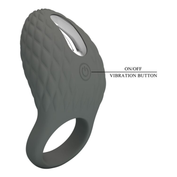 PRETTY LOVE - ANILLO VIBRADOR RECARGABLE CON ESTIMULADOR TEXTURIZADO
