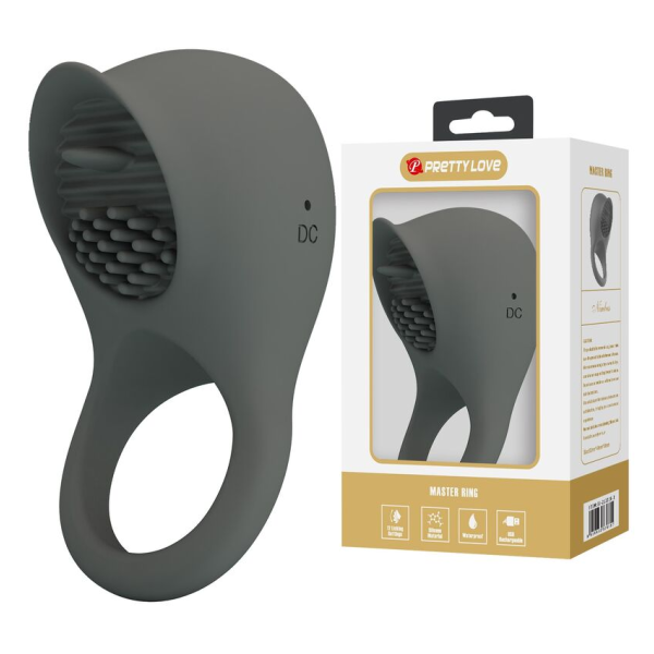 PRETTY LOVE - ANNEAU VIBRANT RECHARGEABLE AVEC STIMULATION ORALE