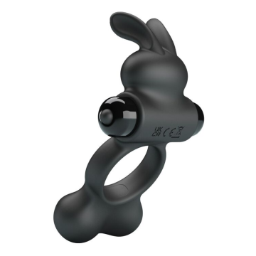PRETTY LOVE – VIBRIERENDER PENISRING MIT HASE-STIMULATOR, 10 FUNKTIONEN, SCHWARZ
