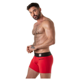 LOCKER GEAR - BAULE CON FASCIA IN VITA LARGA ROSSO S