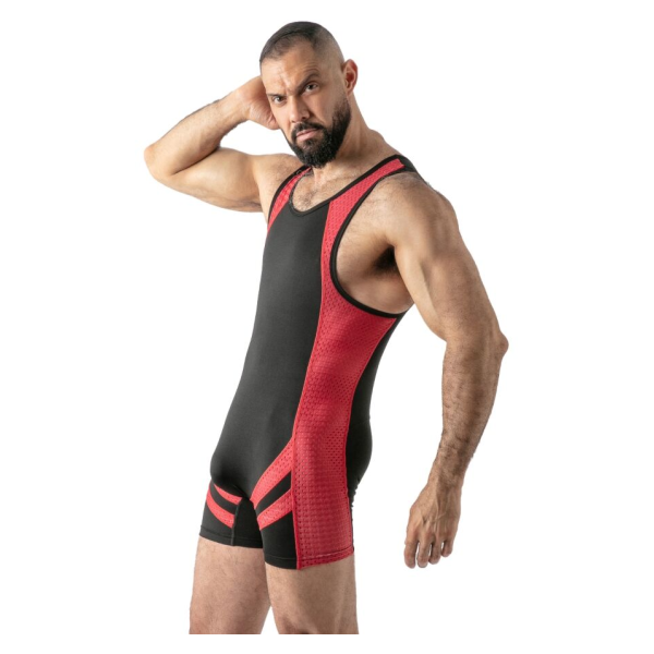 LOCKER GEAR - MONO DÉBARDEUR À ACCÈS OUVERT ROUGE S