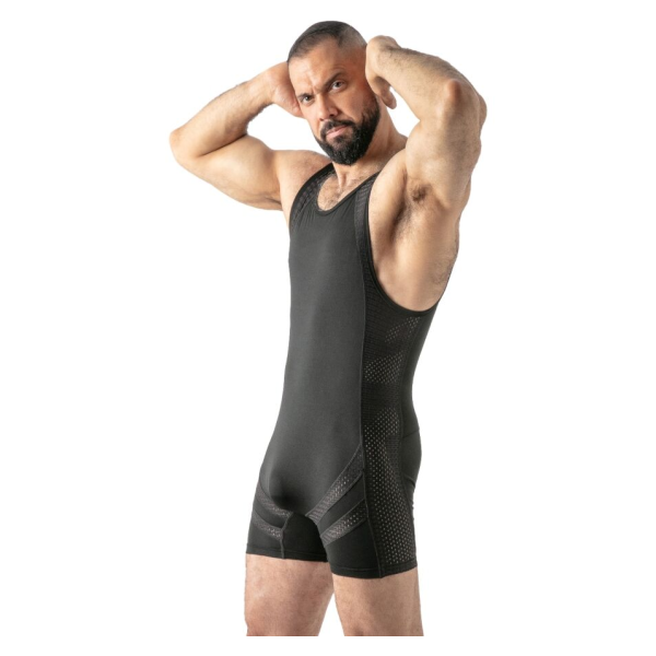 LOCKER GEAR - MONO DÉBARDEUR À ACCÈS OUVERT NOIR XL