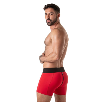 LOCKER GEAR - BOXERSHORTS MIT BREITEM BUND, ROT, XL