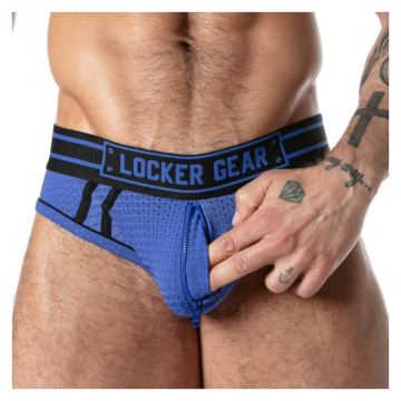 LOCKER GEAR - SPORT MESH JOCK BRIEF BLUE M