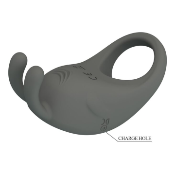 PRETTY LOVE - ANILLO VIBRADOR RECARGABLE CON ESTIMULADOR DE CONEJO