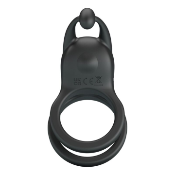 PRETTY LOVE - GOODWIN ANELLO PER PENE DOPPIO VIBRANTE RICARICABILE NERO