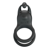 PRETTY LOVE - GOODWIN ANELLO PER PENE DOPPIO VIBRANTE RICARICABILE NERO