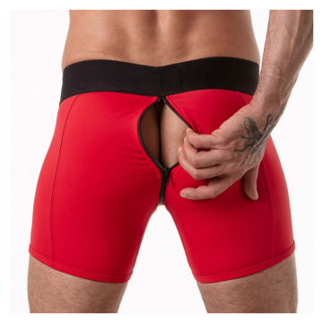 LOCKER GEAR - BAULE CON FASCIA IN VITA LARGA ROSSO TAGLIA M