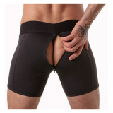 LOCKER GEAR - BOXER NOIR À LARGE CEINTURE - XL