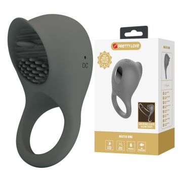 PRETTY LOVE - RECHARGEABLE VIBRATING RING WITH ORAL STIMULATION