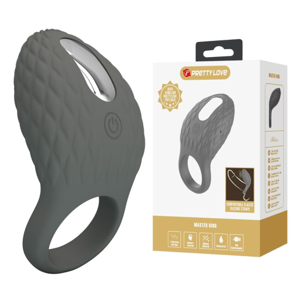 PRETTY LOVE - ANILLO VIBRADOR RECARGABLE CON ESTIMULADOR TEXTURIZADO