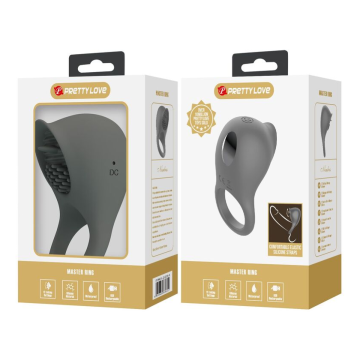PRETTY LOVE - ANNEAU VIBRANT RECHARGEABLE AVEC STIMULATION ORALE