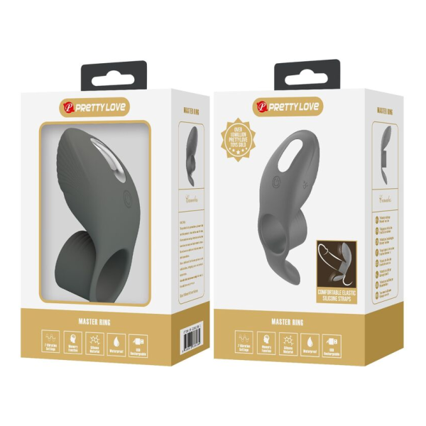 PRETTY LOVE - ANNEAU VIBRANT RECHARGEABLE À DOUBLE STIMULATION