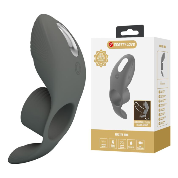 PRETTY LOVE - ANNEAU VIBRANT RECHARGEABLE À DOUBLE STIMULATION