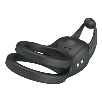 PRETTY LOVE - GOODWIN ANELLO PER PENE DOPPIO VIBRANTE RICARICABILE NERO