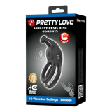 PRETTY LOVE - GOODWIN ANELLO PER PENE DOPPIO VIBRANTE RICARICABILE NERO