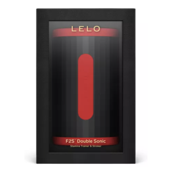 LELO - F2S DOPPIO STIMOLATORE SONICO MASCHILE CON DOPPIA STIMOLAZIONE SONICA ROSSO