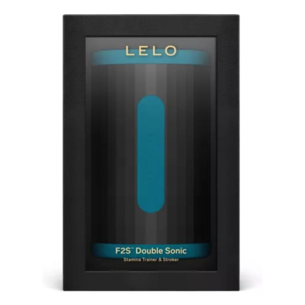 LELO - F2S DOPPIO STROPULSORE MASCHILE SONICO CON DOPPIA STIMOLAZIONE SONICA, COLORE TEAL