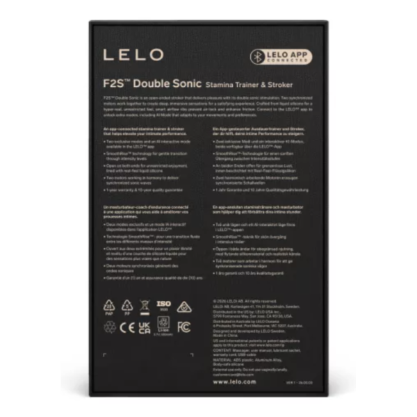 LELO - F2S DOPPIO STIMOLATORE SONICO MASCHILE CON DOPPIA STIMOLAZIONE SONICA ROSSO