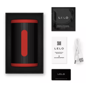 LELO - F2S DOUBLE SONIC STROKER MÂLE AVEC DOUBLE STIMULATION SONIQUE ROUGE