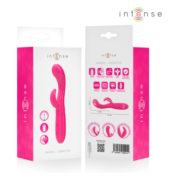 INTENSE - AMARA VIBRATOR MIT STIMULIERENDER ZUNGE 10 VIBRATIONEN ROSA