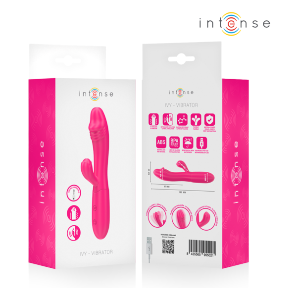 INTENSE - IVY FLEXIBLE VIBRATOR 10 VIBRATIONS WITH STIMULATING TONGUE PINK