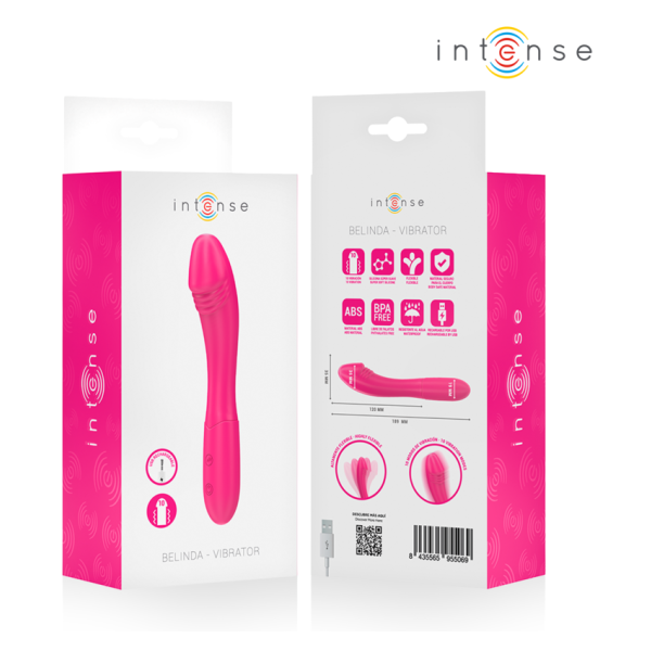 INTENSE - BELINDA VIBRATORE 19 CM FLESSIBILE 10 VIBRAZIONI ROSA