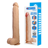 PRETTY LOVE - DANY FLEXIBLER REALISTISCHER DILDO MIT SAUGNAPF 36 CM -Ø- 5,6 CM