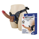 PRETTY LOVE - YETI STRAP-ON HARNESS WITH SUCTION DILDO FLESH