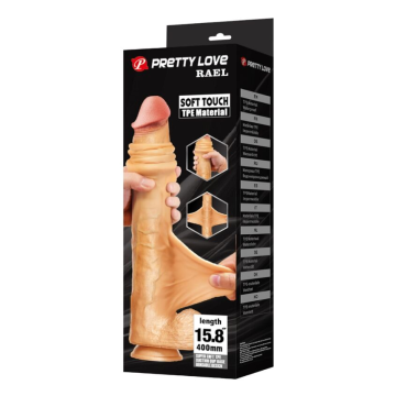 PRETTY LOVE - RAEL DILDO REALISTICO FLESSIBILE CON VENTOSA 40 CM -Ø- 6 CM MARRONE