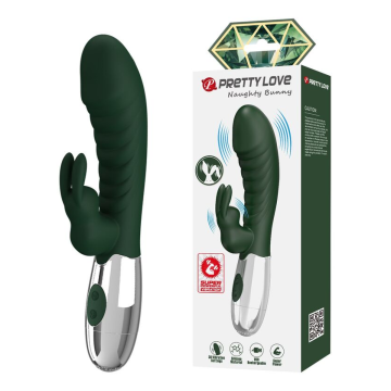 PRETTY LOVE - NAUGHTY BUNNY KANINCHEN-VIBRATOR MIT 30 FUNKTIONEN, USB-AUFLADBAR, GRÜN