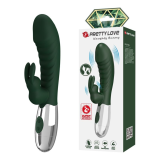 PRETTY LOVE - VIBRATORE A FORMA DI CONIGLIO NAUGHTY BUNNY, 30 FUNZIONI, RICARICABILE TRAMITE USB, VERDE