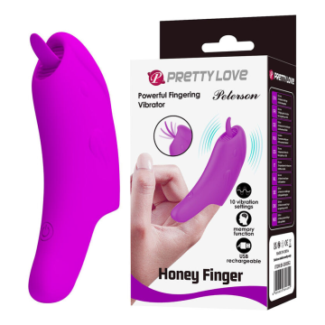 PRETTY LOVE - PETERSON HONEY FINGER VIBRATORE DA DITO RICARICABILE VIOLA