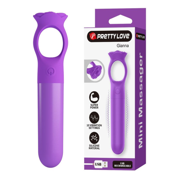 PRETTY LOVE - GIANA MINI MASSAGGIATORE VIBRANTE RICARICABILE VIOLA