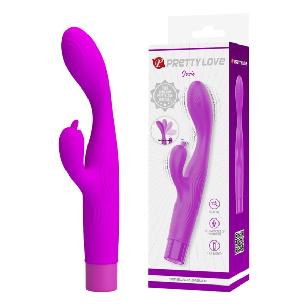 PRETTY LOVE - JENE VIBRATORE A DOPPIA STIMOLAZIONE DEL PUNTO G E DEL CLITORIDE, VIOLA